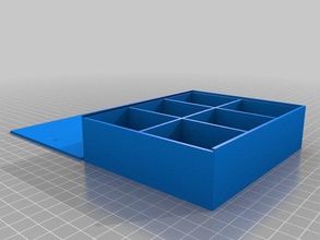 parametric compartment box lid containers coin deck featured holder piggy bank sliding 3d print model - Mito3D
