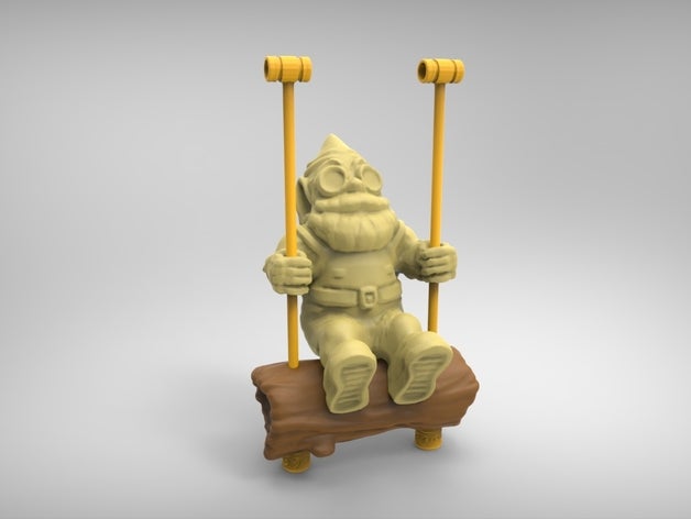 o gnome do balanço ao ar livre jardim dimarzio gnomeremix 3D print model - Mito3D