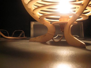 laser cuted legno orientabili lampada chiamato kitty office tagliate a 3d print model - Mito3D