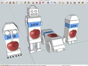 juice box weirdos other 3d featured fun imagination kids playtime sketchup toy 3d print model - Mito3D