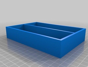 two section box containers medium sections 3d print model - Mito3D