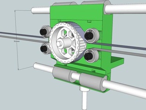 vert-x-belt-truder other concept extruder mendel motorless prusa sketchup supportless upgrade 3d print model - Mito3D