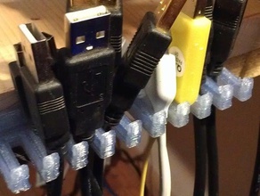 12 ranura pequeña soporte de cable otros escritorio los hogares útil alambre 3d print model - Mito3D