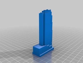ge building buildings structures 30 rock chess new york skyscraper 3d print model - Mito3D
