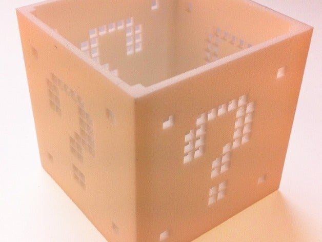 mario kutusu soru diğer işareti Süper 3d openscad 3D print model - Mito3D