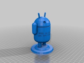 meine angepassten android-Typ text Container 3d print model - Mito3D