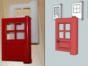 logotipo de la puerta otros bloques construcción lego juguete 3d print model - Mito3D