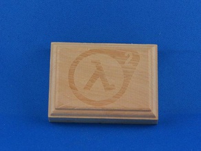 half life 2 logo blocco di legno i segni loghi hl2 rhs robbinsvillehighschool video gioco 3d print model - Mito3D