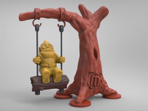 gnome ağaç salıncak oyuncaklar oyunlar dimarzio gnomeremix 3d print model - Mito3D