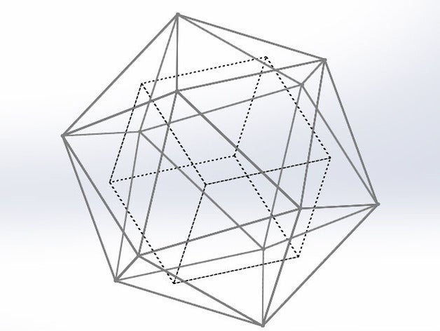 l'icosaedro regolare inscritto in un modello del cubo rudolf labans spazio armonia teoria art danza poliedri 3D print model - Mito3D