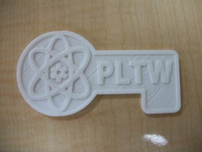 project lead way key tag coins badges pltw 3d print model - Mito3D