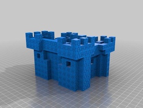 Burg blok - Spielzeug Spiele blokify bloks Kinder 3d print model - Mito3D