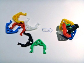 el color de la muestra puzzle rompecabezas 3d print model - Mito3D