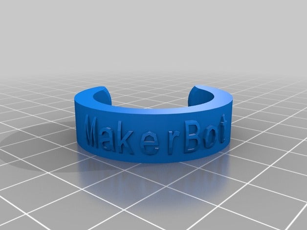 özelleştirilmiş metin ringbraceletcrown şey benim moda 3D print model - Mito3D