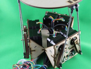 stewart piattaforma v21 la robotica 6dof simulatore di volo lasercut 3d print model - Mito3D