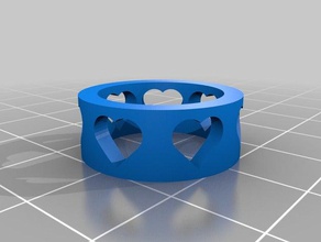 7 özel kalp yüzük ölçümü 3d print model - Mito3D