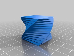 forma ruotata sculture box sottile 3d print model - Mito3D