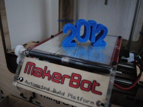 2012 Schrift-frohes neues Jahr andere silvester 3d print model - Mito3D