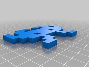 space invader 2d arte 3d print model - Mito3D