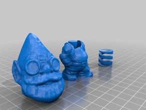 bobble gnome heykeller kocakafalı gnomeremix 3d print model - Mito3D