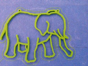 elefante ventana deco decoración 3d print model - Mito3D