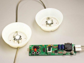 led de alta potencia lámpara mini sombra diy 3d electrónica hogar openscad paramétrico útil 3d print model - Mito3D