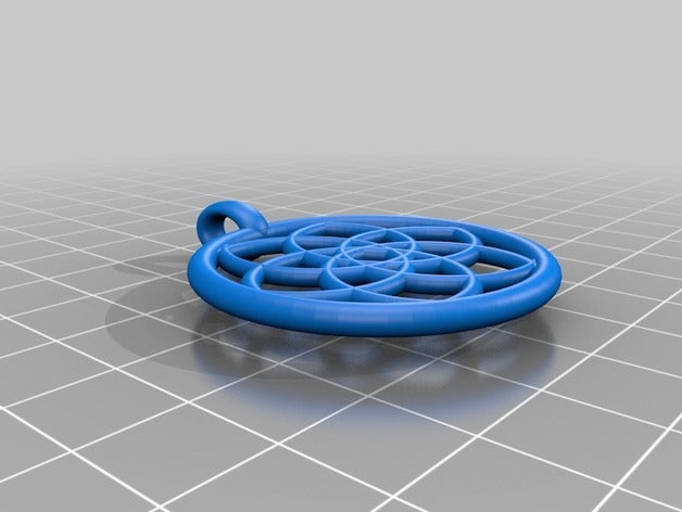 my customized flower pendant jewelry 3D print model - Mito3D