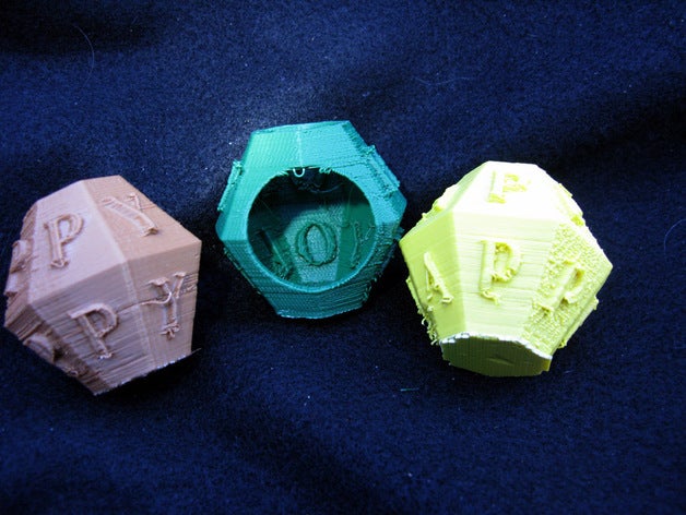 feliz enfeite de mesa outros dados morrer brinquedo 3D print model - Mito3D