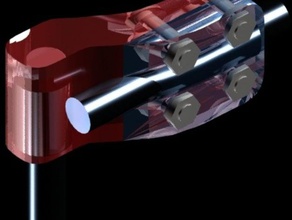 printrbot lc v2 z-axis stabilizer clamp 3d Drucker Zubehör 3d print model - Mito3D