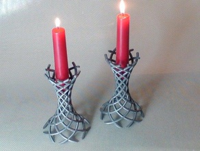 wormhole candle holders kitchen dining art dinner math 3d print model - Mito3D