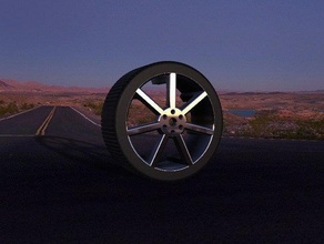7spoke car tire other 3d autodesk inventor model rim seven toy wheel 3d print model - Mito3D