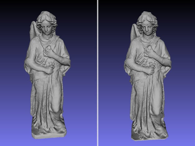 notre-dame etoile de la mer ange 1 recapd les analyses des répliques 123d catch statue 3D print model - Mito3D