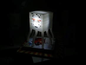 minecraft ghast lampada arredamento cartesio led giocattolo 3d print model - Mito3D