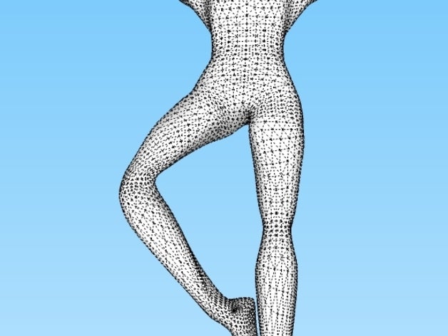 yoga ragazza posa dell'albero sculture 3D print model - Mito3D