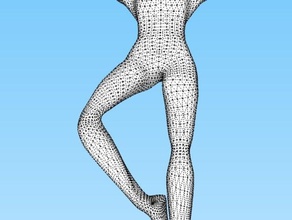 yoga-Mädchen, Baum-pose Skulpturen 3d print model - Mito3D