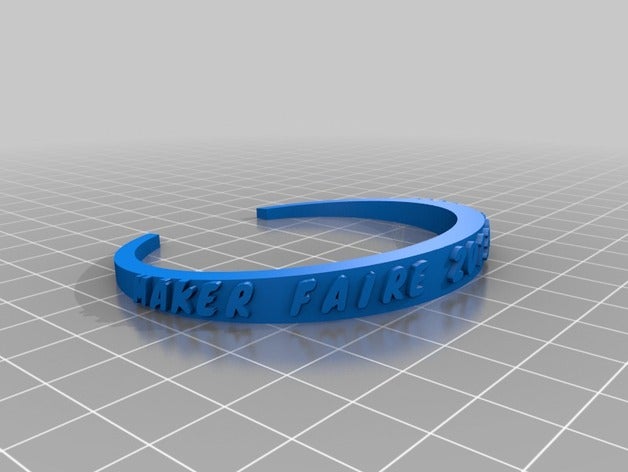 maker faire roma pulseiras personalizado 3D print model - Mito3D