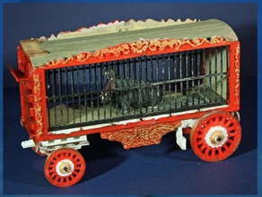 circus pigmy hippo cage wagon kit vehicles animal 3d print model - Mito3D