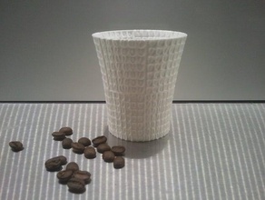semanal de la copa 37 real taza café cocina comedor 3d art los hogares ornamento pla una sola pared supportless ultimaker útil florero 3d print model - Mito3D