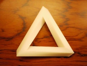 eschers penrose triangle math art 3d print model - Mito3D