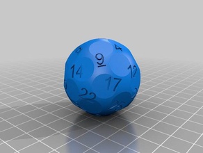 30 sided die dice customized 3d print model - Mito3D
