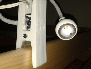 ikea jansja led clamp spotlight clip replacement parts 3d print model - Mito3D