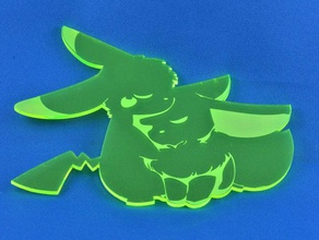 Evoli pikachu Acryl-Ausschnitt andere 3d print model - Mito3D