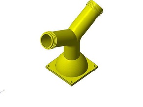 doppia estremità del tubo sculture 3d print model - Mito3D