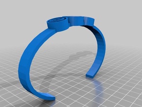 garota geek chic customizeable pulseira os acessórios personalizado 3d print model - Mito3D
