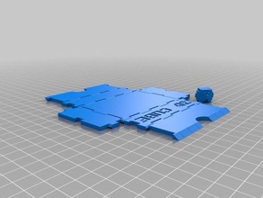 3d cube folding box office customized 3d print model - Mito3D