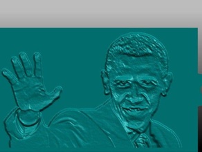 key ring-obama people 3d print model - Mito3D