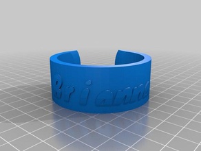 briannas tube bracelet de la mode personnalisé 3d print model - Mito3D