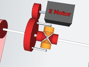 meehl drive-extruder andere Lager differential Gang mendel motor prusa reprap stepper upgrade 3d print model - Mito3D