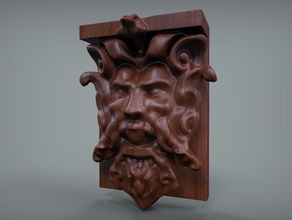 bearded man ornament sculptures dimarzio stone 3d print model - Mito3D