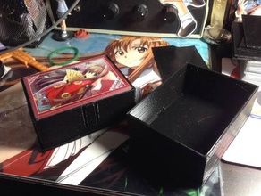 weiss schwarz sized parametric card box 50 cards double sleeved games customized deck holder 3d print model - Mito3D